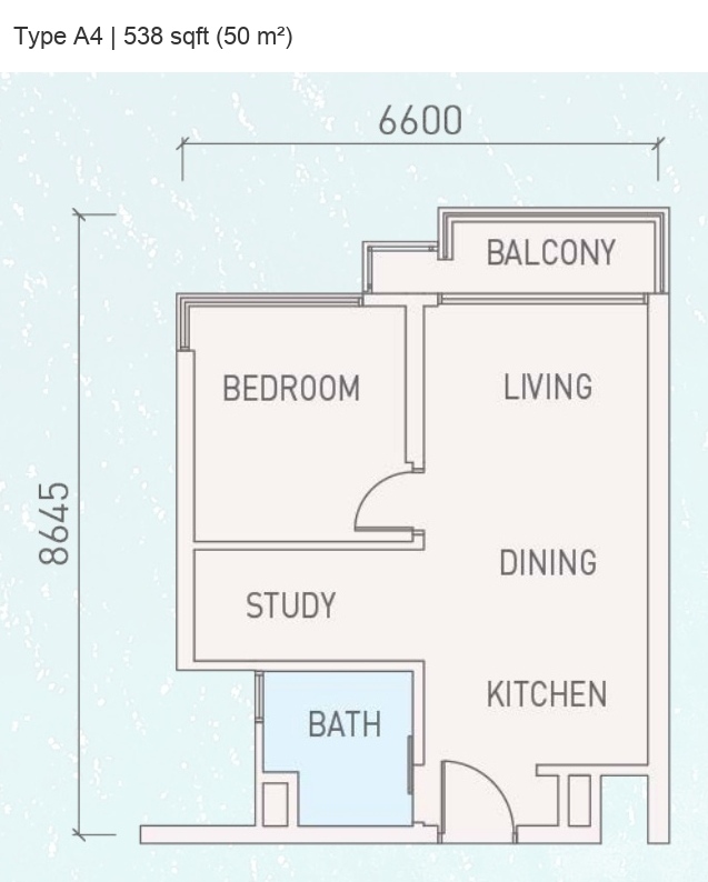 MBW Danga Bay · Type A2 / A4 / A5 / A6 / A6 (M) / A7 / A7 (M) / A8 / B3 · Floor Plan 6