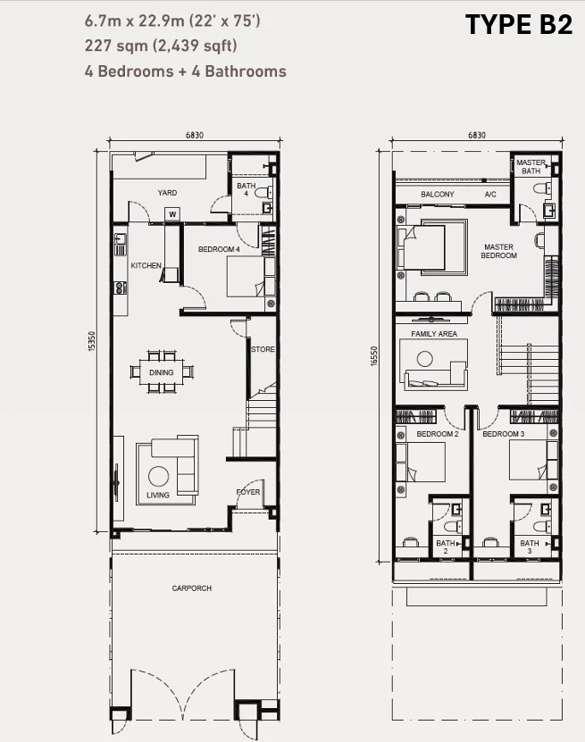  Estuari Garden · 户型 B2 · Floor Plan 1