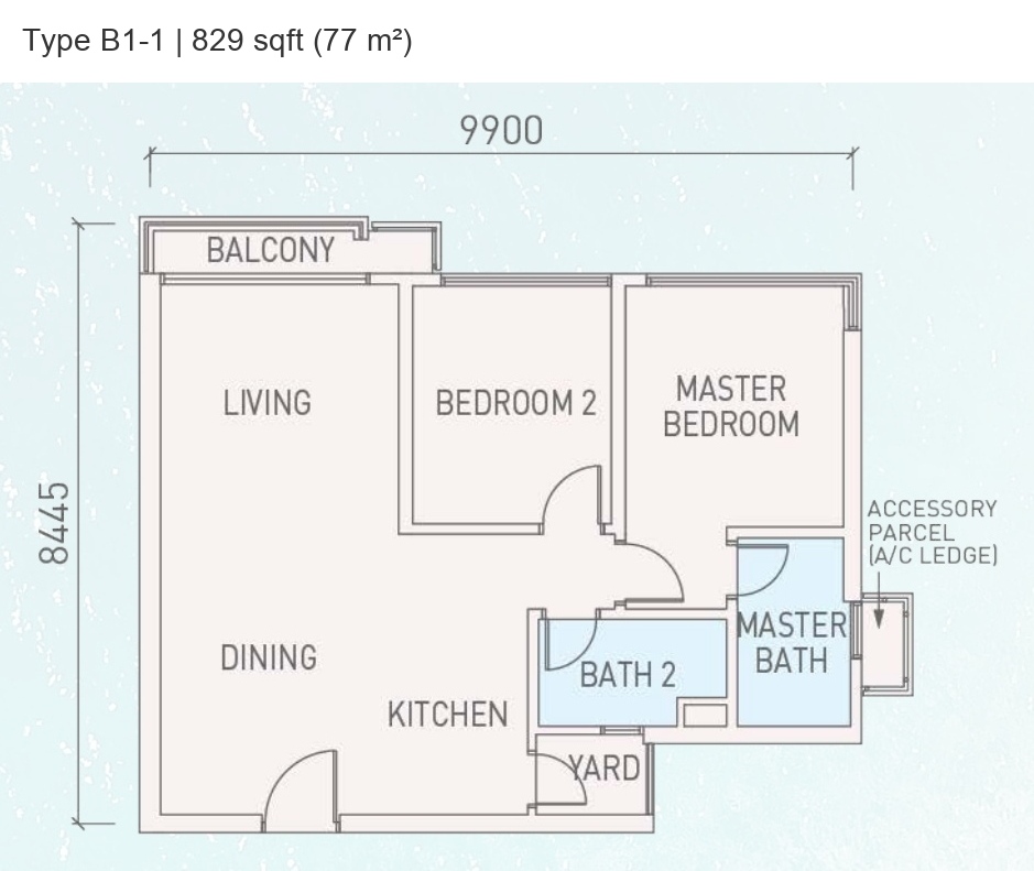 MBW Danga Bay · Type B1-1 / B5 / B5A / B10 / B11 · Floor Plan 2