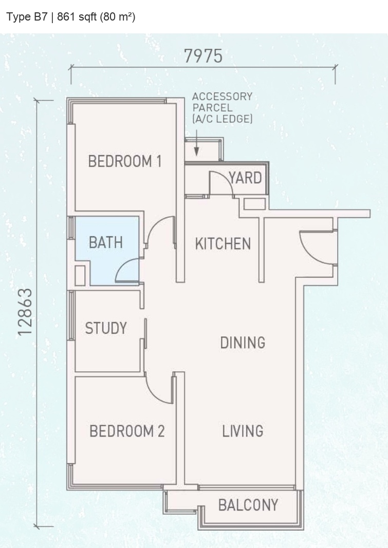 MBW Danga Bay · Type B7 · Floor Plan 1
