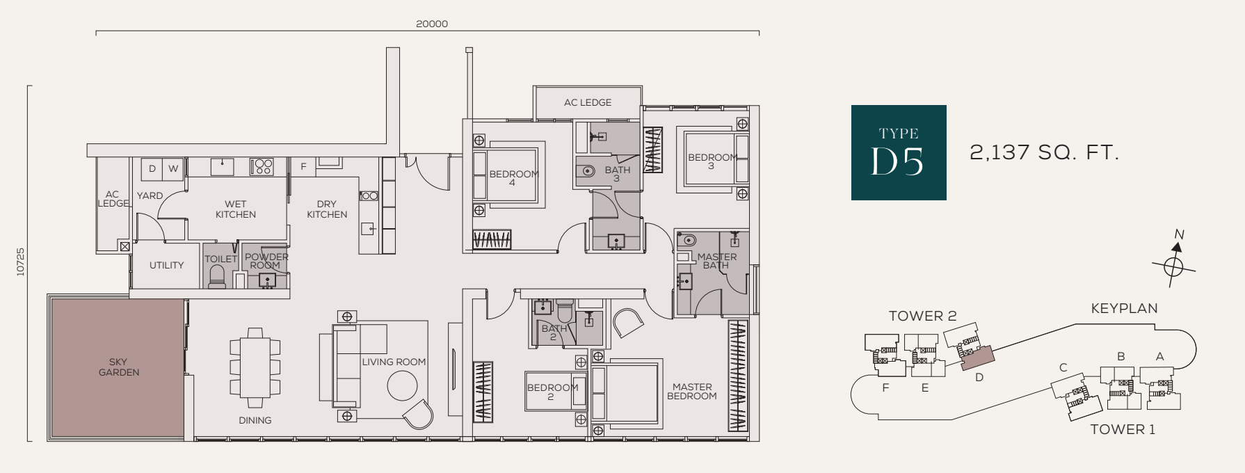 The Peak | Johor Bahru City Centre · Type D5 · Floor Plan 1