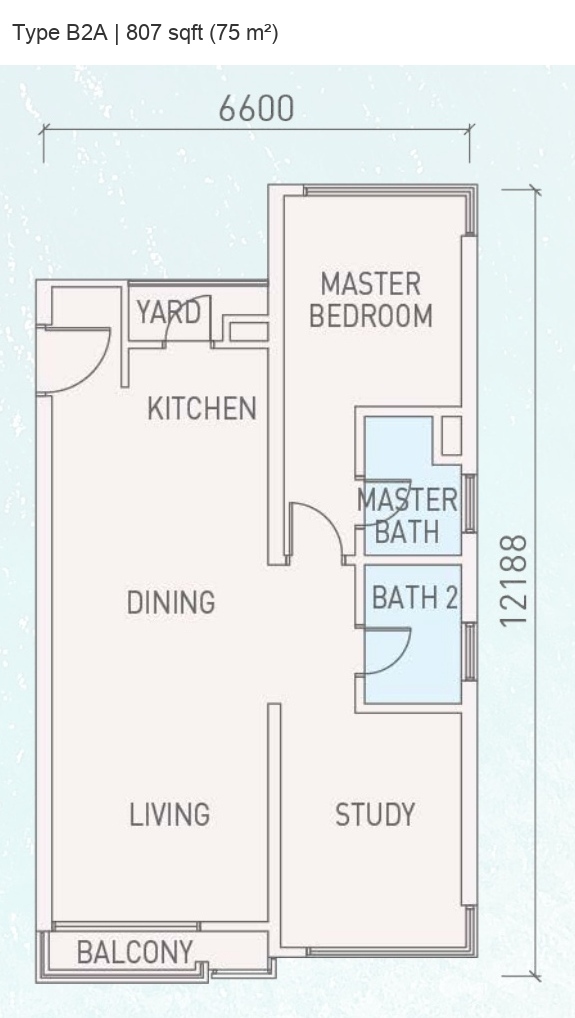MBW Danga Bay · Type B2A · Floor Plan 1
