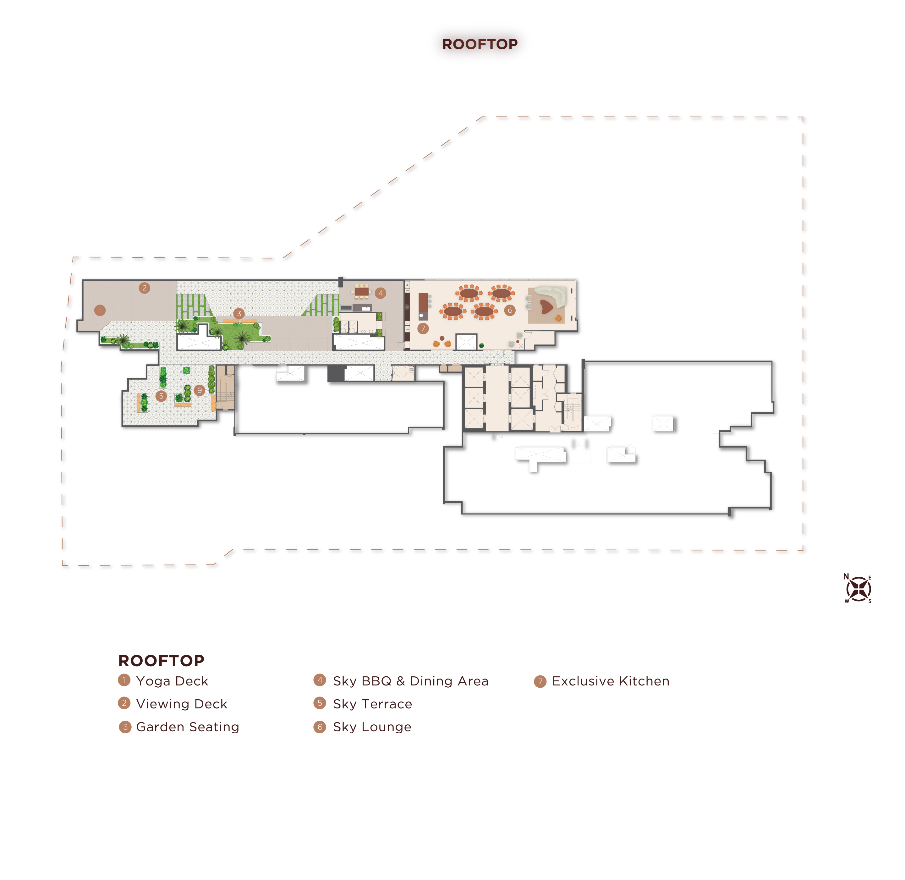 Sky deck facilities plan