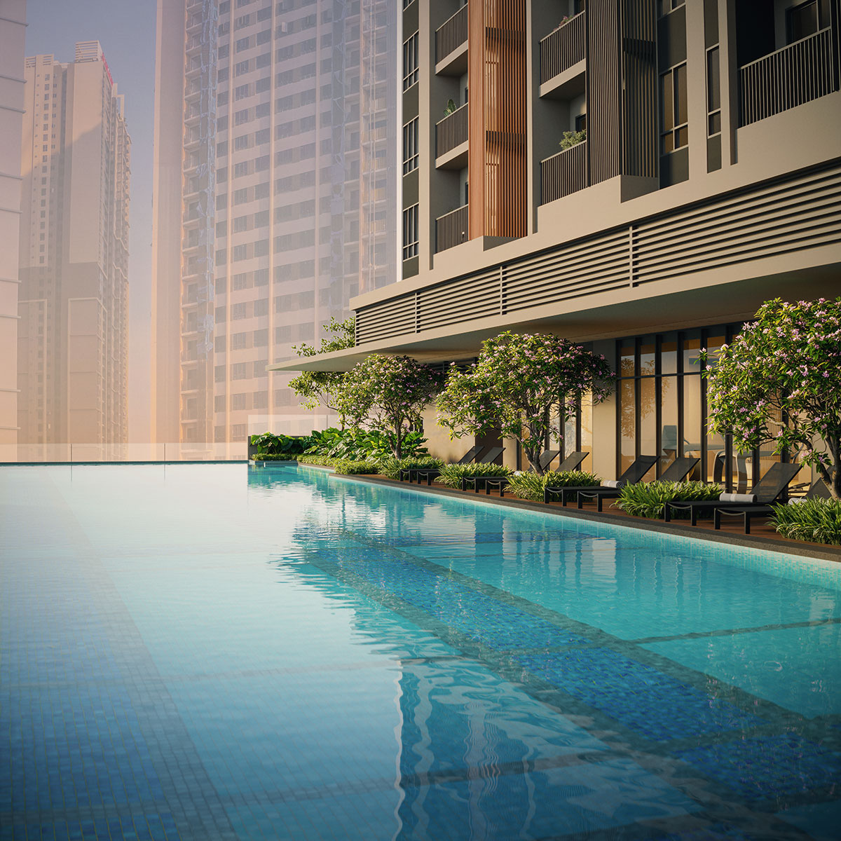 50m infinity pool · Artist’s impression